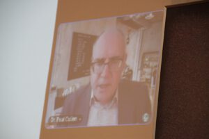 Referent Prof. Cullen online zugeschaltet